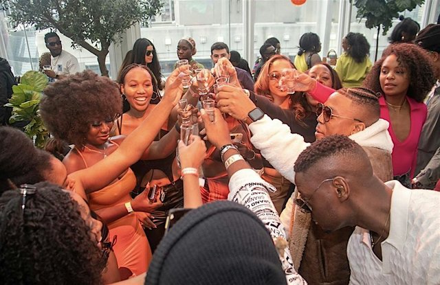 Colorful event flyer for DAY DATE Afrobeats Day Party Los Angeles