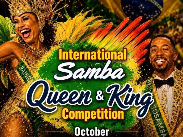 Promotional artwork for the International Queen and King of Samba Competition