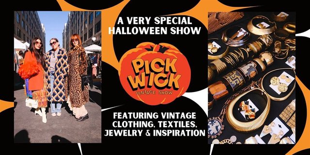 Pickwick Vintage Show event flyer for the October 2026 market at ROW DTLA