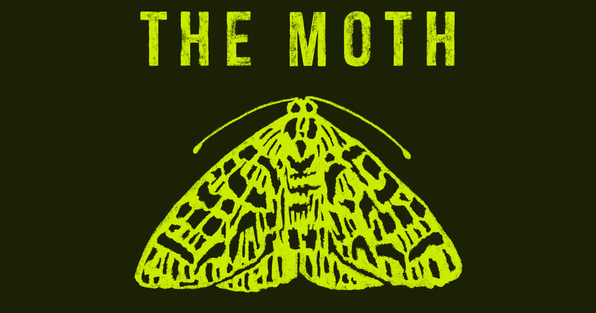 Colorful event graphic for The Moth StorySLAM Magic night at Los Globos