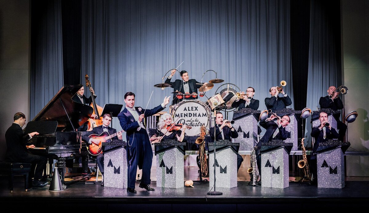 Promotional image for Alex Mendham & His Orchestra at the Biltmore Hotel Los Angeles