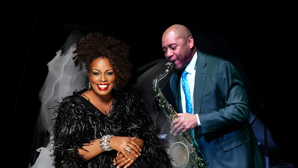 Branford Marsalis and Dianne Reeves promotional portrait for their John Coltrane tribute tour