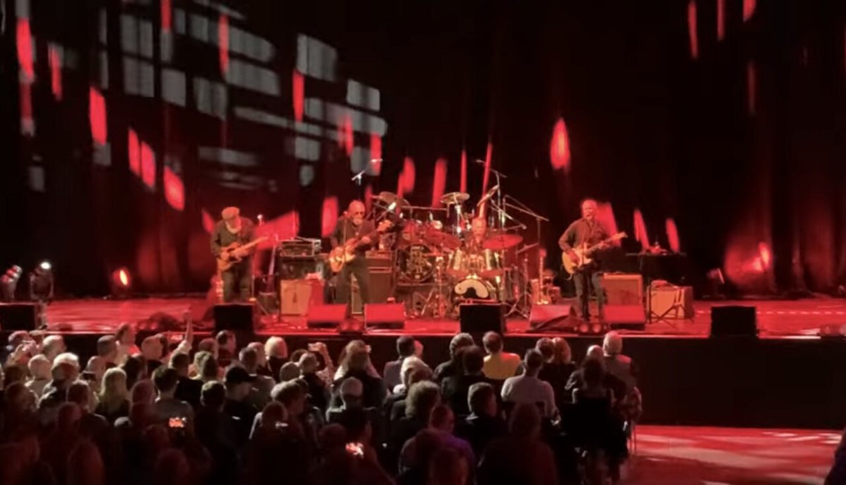 Canned Heat performing on stage in 2024 with drummer Fito de la Parra behind the kit