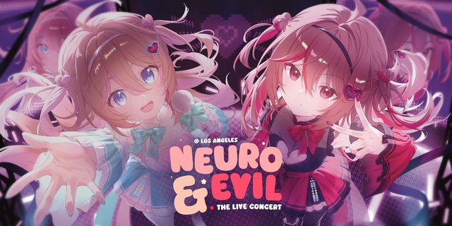 Colorful concert event flyer for Neuro and Evil Live at The Vermont Hollywood