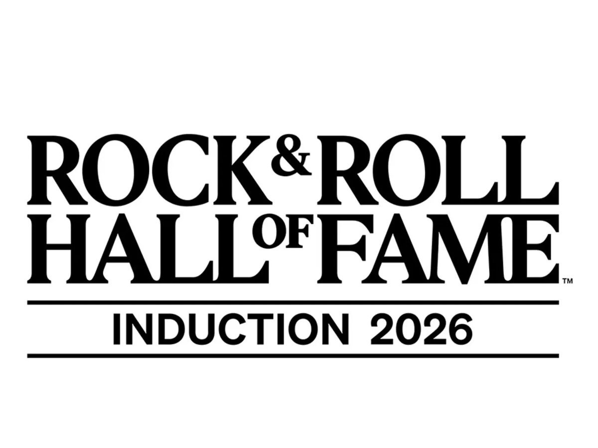 Black-on-white title card reading Rock & Roll Hall of Fame Induction 2026