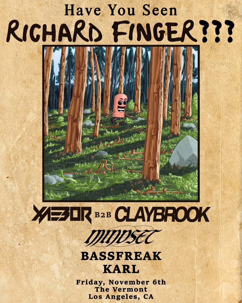 Event flyer for System Error featuring Richard Finger at The Vermont Hollywood