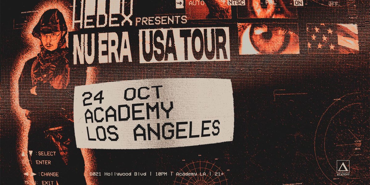 Hedex event flyer for Academy LA, October 24, 2026, in Hollywood, Los Angeles