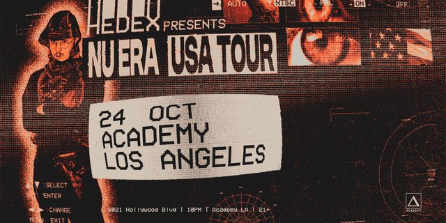 Hedex event flyer for Academy LA, October 24, 2026, in Hollywood, Los Angeles