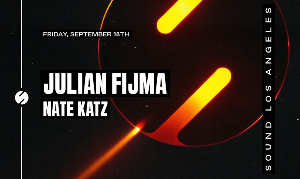 Julian Fijma event artwork for the September 18 house night at Sound Nightclub in Hollywood