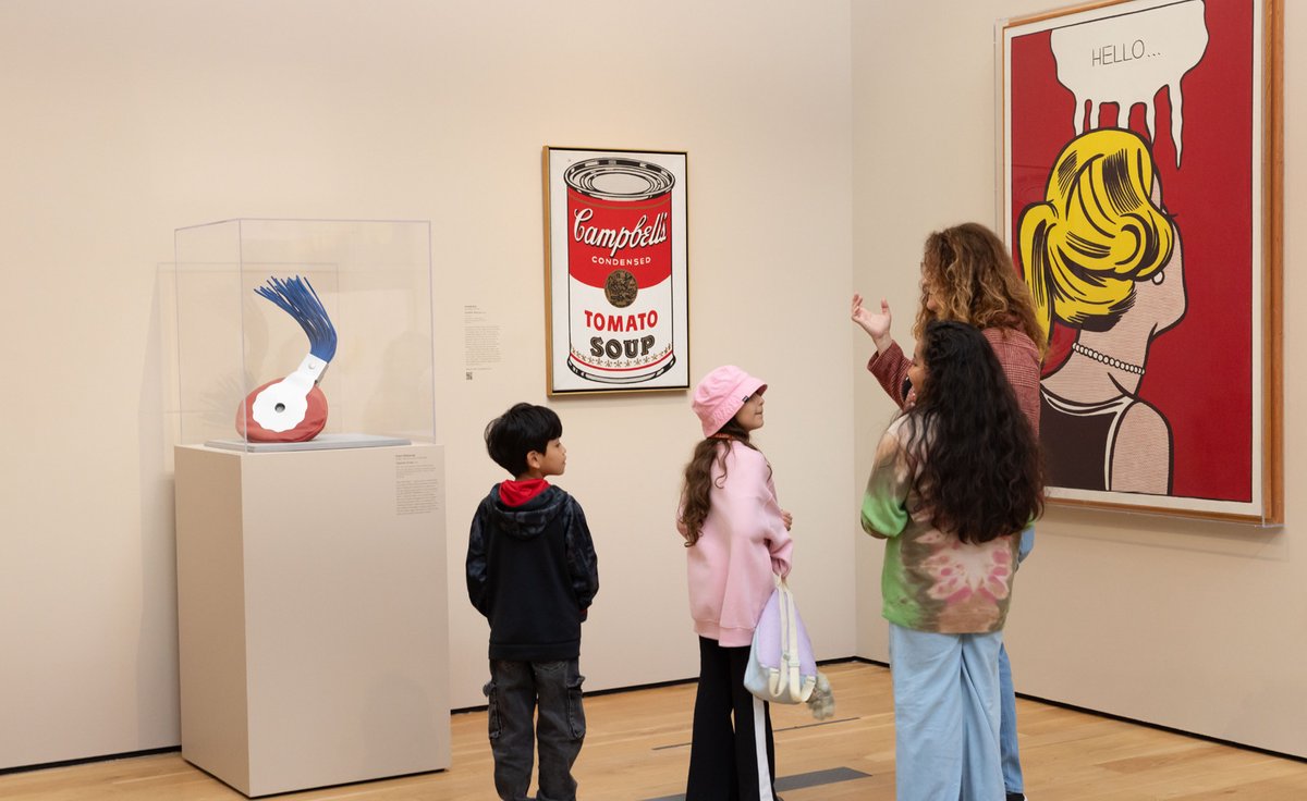 LACMA Family Tours header art featuring the museum's outdoor sculpture plaza
