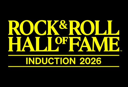 Yellow Rock & Roll Hall of Fame Induction 2026 logo on a black background