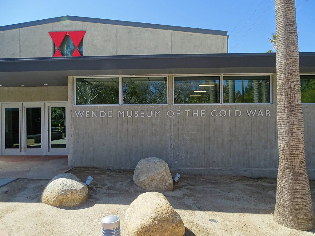 The Wende Museum facade in Culver City with its Wende Museum of the Cold War lettering